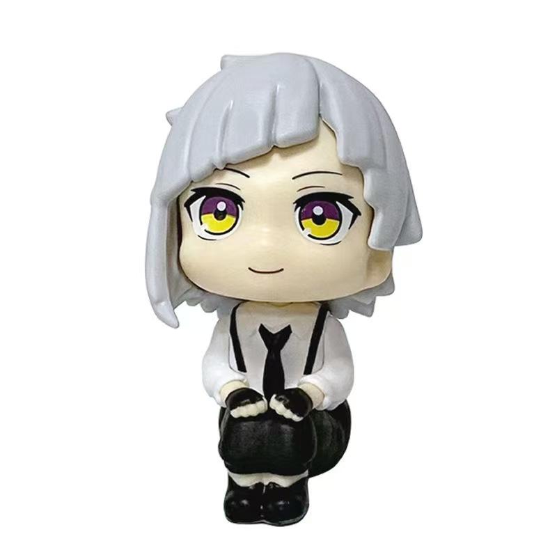 new10cm Bungou Stray Dogs Anime Figure Look Up Nakajima Atsushi Action Figure Q Version Dazai Osamu Figurine PVC Collection Toys