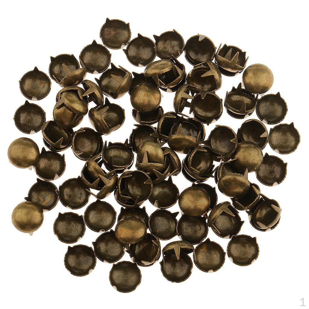 100 . Round Hollow Rivets Mushroom бронзовый