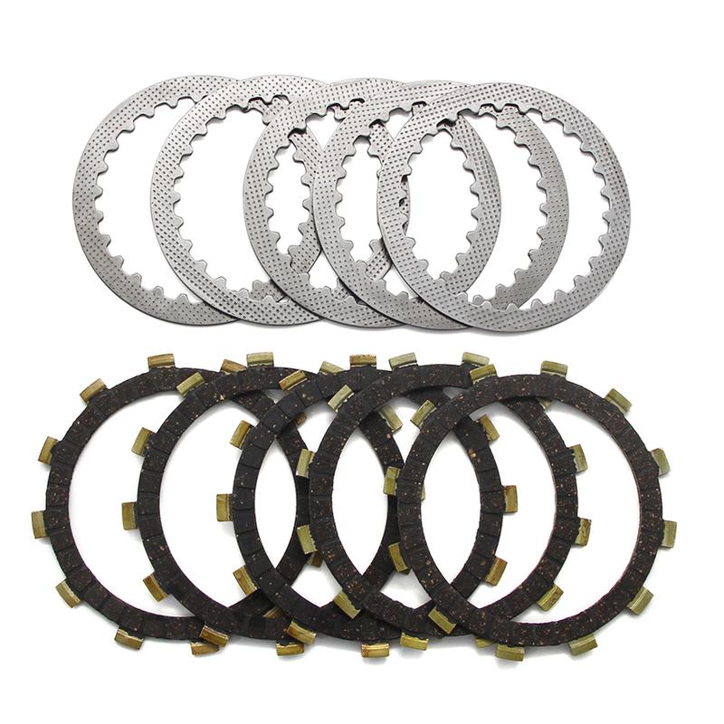 Clutch Friction Steel Plates Kit 21441‑12010 21451‑23000 For Suzuki AX100 A100 AX115 TS100 TC100 RV90 TS90 TM75 AC100 AS100
