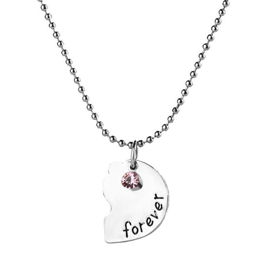 3 Teile/satz Frauen Beste Freunde Strass Herz Passenden Anhänger Halskette Schmuck