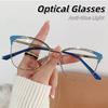 New Advanced Retro Metal Hollowed-Out Frame Anti Blue Light Glasses Fashionable Decorative Glasses For Lady And Gentleman