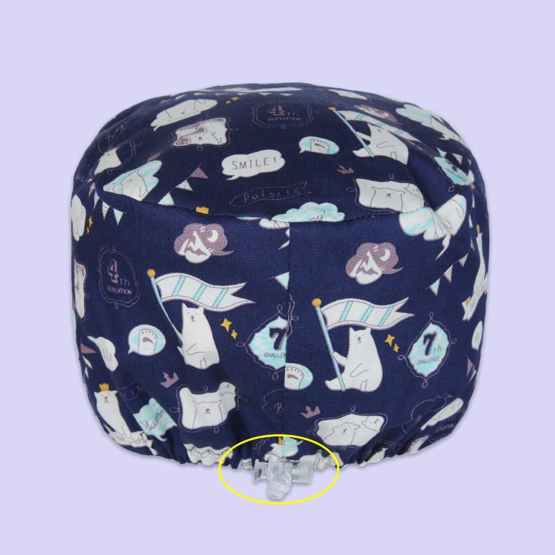 Scrub Hats Surgical Beauty Salons Pharmacy Clinic Doctor Hat With Buttons Pet Hospital Operating Room Comfortable Medical Cap