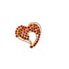 Korean-Style Rhinestone Heart Brooch: Elegant Women's Cardigan Accessory