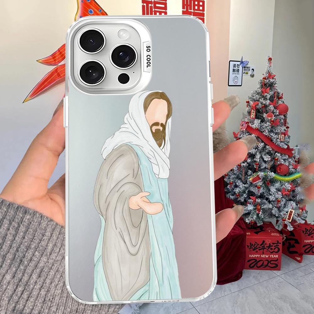 New Faith Christian Religious Jesus Clear Phone Case For iPhone 16 15 14 13 12 11ProMax X XR 87 Plus Matte Shockproof Back Cover