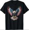 T-shirt Patriotique Américain Aigle à Tête Blanche 4 Juillet USA Homme Femme