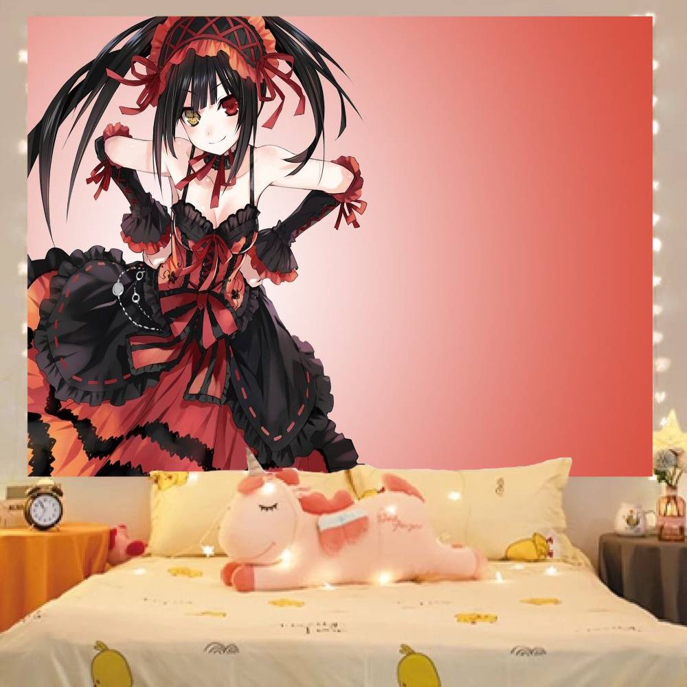 1pc Tokisaki Kurumi Anime Date A Live Banner Background Super Scene Decoration Banner Backdrop Baby Shower