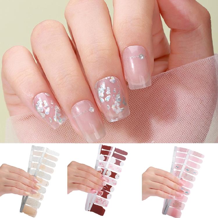 Gradient Nail Art Stickers Full Wrap Nail Stickers Self-Adhesive Nail Art Decals