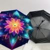 1pc Cosmic Floral Mandala Umbrella with Plastic Handle,Suitable for All Seasons Home Travel Outdoor UmbrellaDD1110