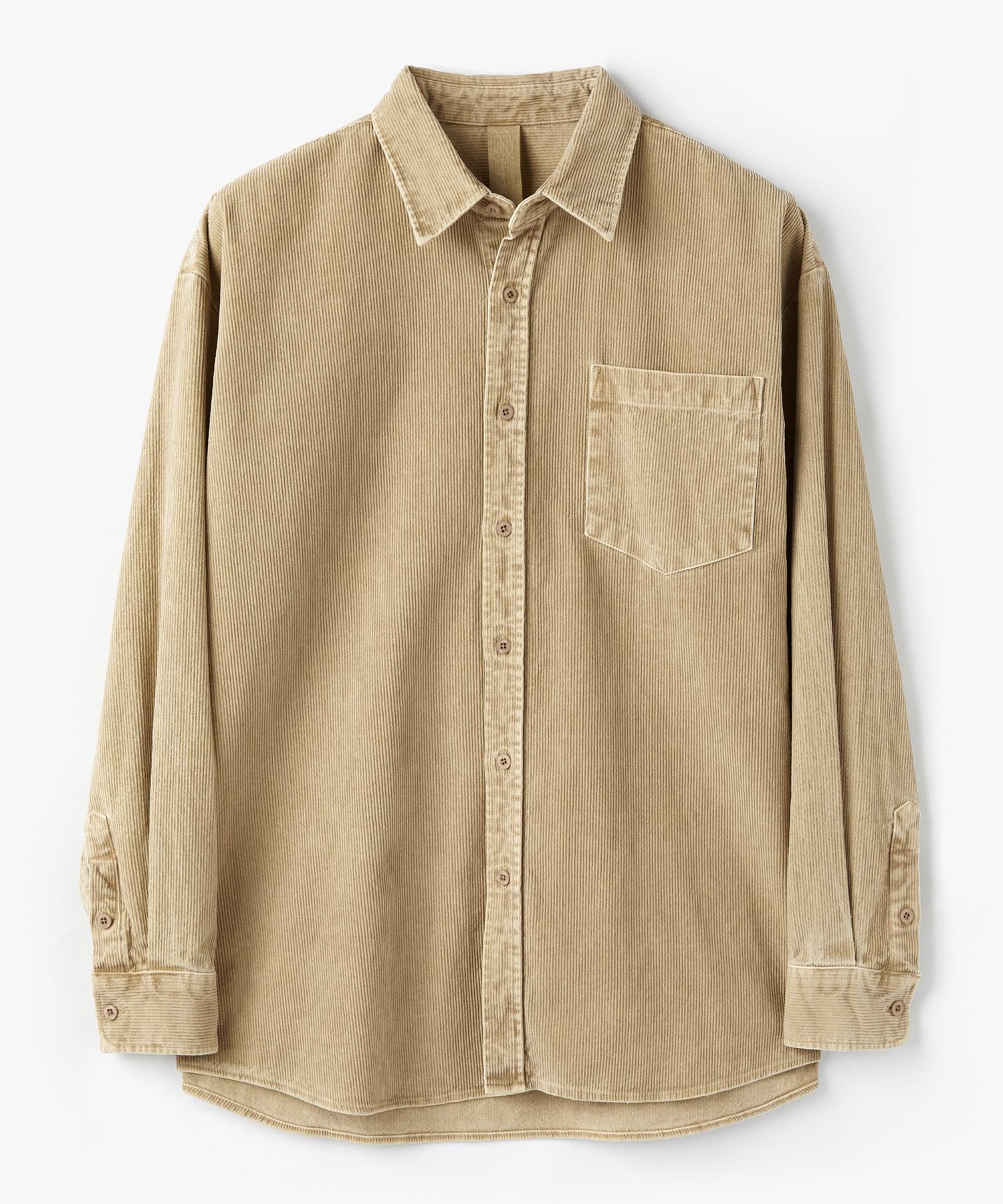 Kofwi Вельветовая рубашка с пигментной окраской Бежевая Beige/1(S)