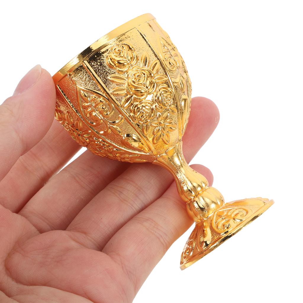 Vintage Kelch Pokal Gotischer Kommunionskelch Trinkbecher Vergoldeter Messingkelch Renaissance Mittelalterlicher Königlicher Pokal Metallweinkelch