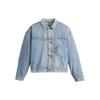 Levis X Beams Co-Branded Solid Color Denim Jacket With Single-Breasted Collar Unisex Jackets Blue A8424-0000