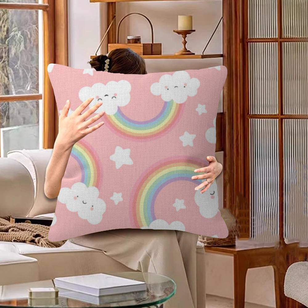 Облако Радуга Мультяшная Наволочка Декоративная Подушка Диван Домашний Декор Чехол Наволочки 30cmx30cm