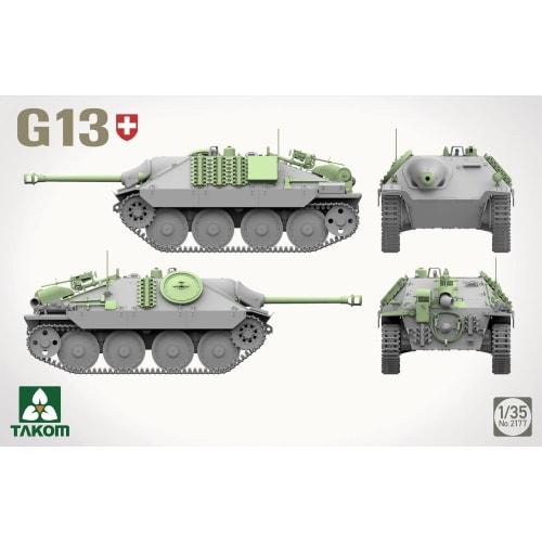 Takom 1/35 Scale Swiss Pzj G13 Tank Destroyer Plastic Model Kit TKO2177