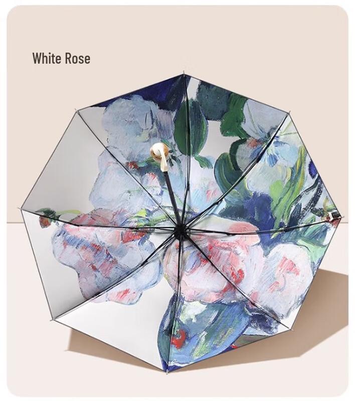 MAYDU Double-Sided Floral Reverse Manual Umbrella