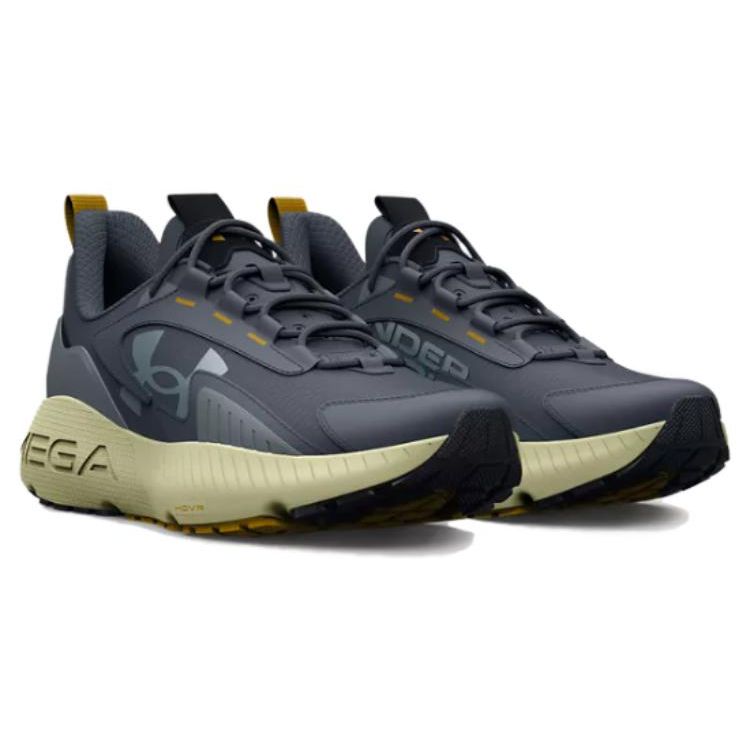 Under Armour HOVR Mega 2 MVMNT Grey Lemon Ice Unisex Sneakers Downpour-Grey Metallic-Harbor-Blue 3026629-400