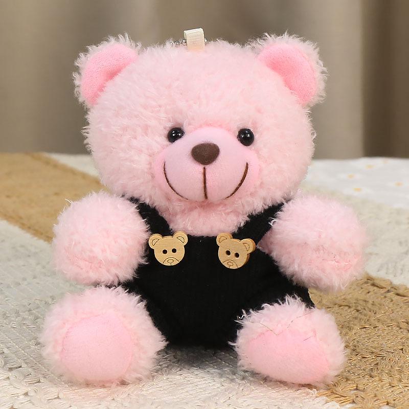 Charming Teddy Bear Keychain Plush Doll - Dressed Up Couple Backpack Ornament Gift