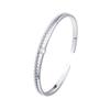 Fashion Geometric Double Layer Hollow Bead Bangle Micro Inlaid Diamonds 925 Sterling Silver Jewelry Opening Bracelets TYB633