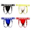Jockstrap Sexy Briefs Bikini Sexy Sports Underwear Men's T-Back G-String (4-Pack, Medium)