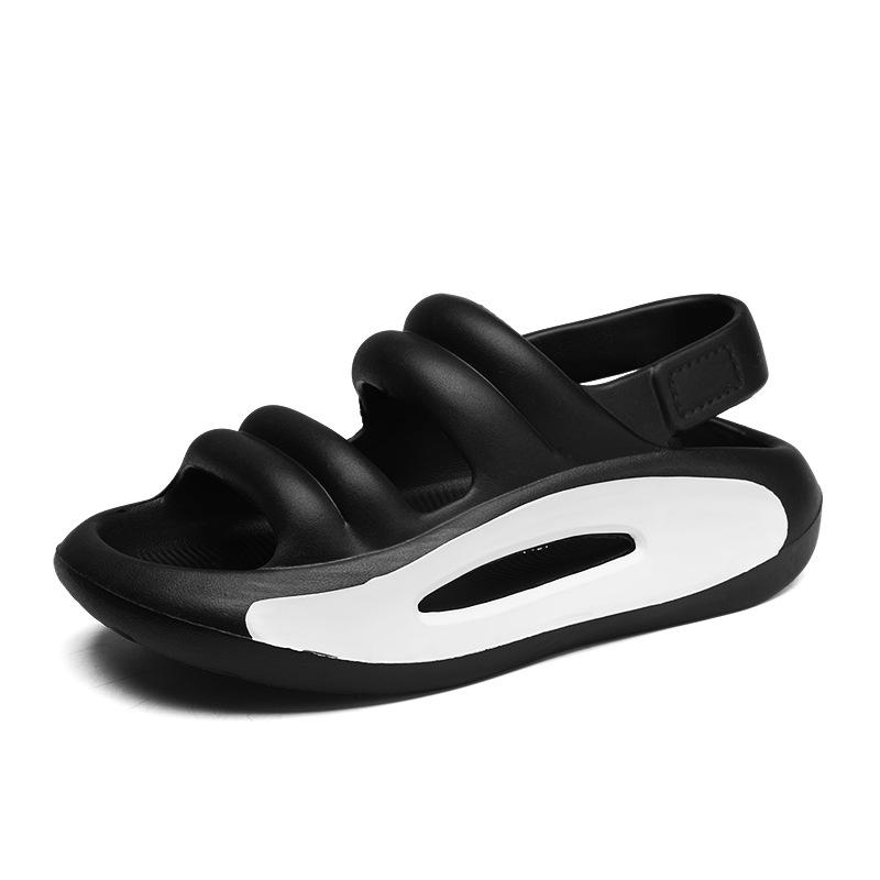 

Slippers men s summer wear deodorant, non-slip and wear-resistant one-word drag thick-bottomed sports stepping on shit feeling beach couple sandals 36