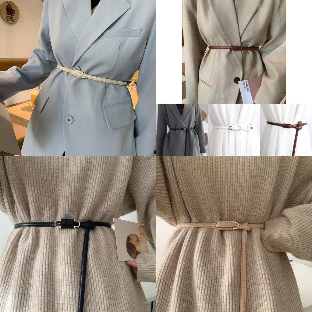 Elegant Artistic Knotted Soft Leather Belt For Stylish Sweaters And Jeans In Versatile Colors