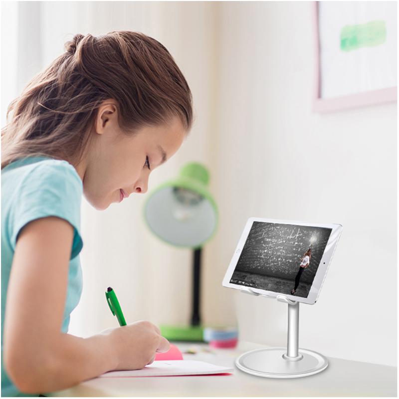 Mounts & Holders Portable Universal Adjustable Metal Desktop Stand Flat Ipad Mobile Phone With Mini Storage Rack