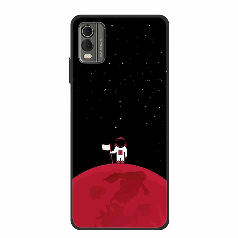 Pentru husă Nokia C32 6,5" Husă spate din silicon moale TPU de lux Carcase pentru telefon pentru NokiaC32 Protector drăguț Rezistent la șocuri Flori Capa