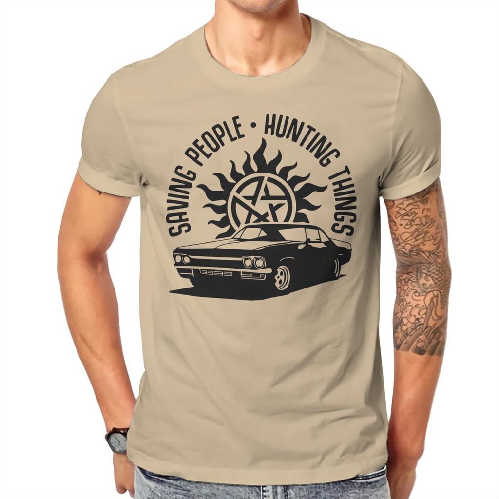 Supernatural Saving People Hunting Things T Shirt Unisex Tees Summer Clothing Cotton ONeck TShirt