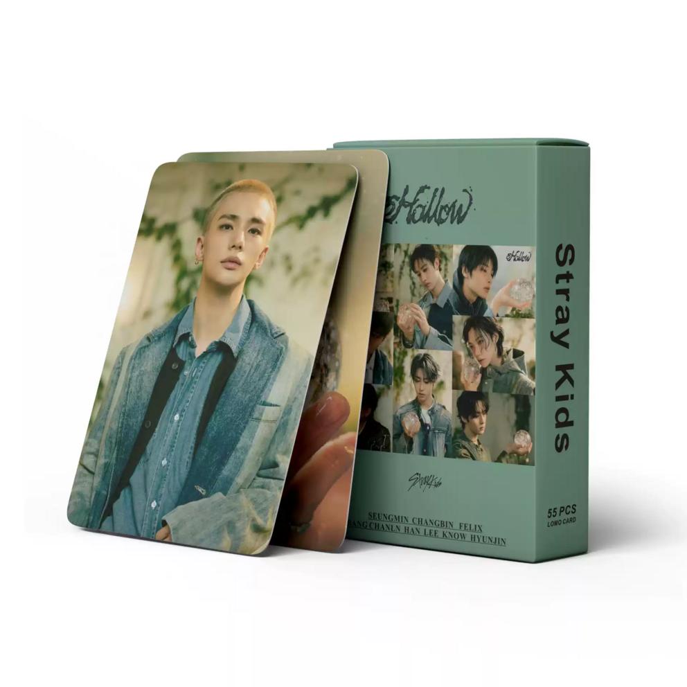 2025NEW Stray Kids Hollow Photocards 55 Sheets + Stickers 40 Sheets 3 Options