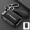 Custodia Smart Key in Lega di Zinco e Pelle Custodia Chiavi per Volvo Polestar 3 Polestar 4 Polestar 2 2023 2024 Portachiavi Accessori Auto
