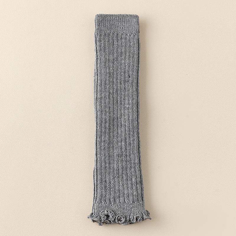 Dívčí pletené ponožky s krajkovým volánkem v korejském stylu - Délka do lýtek, jaro/podzim, Třída A, Teplé, Módní