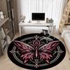1 Stück Schmetterling Mandala Büro Runder Teppich, Unter Bürostühlen Schlafzimmer Wohnzimmer Heimdekoration, Raumdeko, In Verschiedenen Größen Erhältlich
