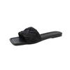 Fashion Summer Satin Flat Women's Slippers Casual Fabric Shallow Mouth Non-Slip Wear-Resistant Fashion Outdoor Sandals Zapatillas Mujer