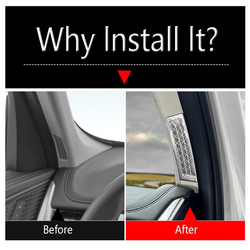 Car Front Pillar A Tweeter Speaker Audio Sound Frame Sequin Cover Trim Accessories For BMW X1 iX1 U11 X2 iX2 U10  2024 2025