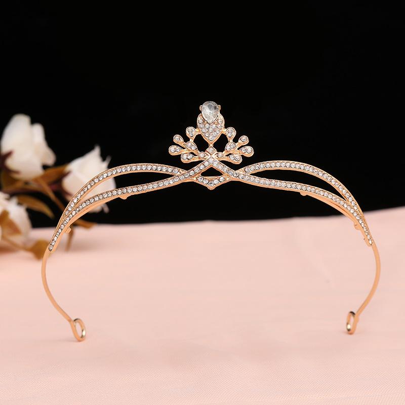 Children's Crown Hair Accessories  Cute Princesses Girls  Water Diamond King Crown Hair Bands Birthday Gifts for Girls Baby Headbands and Headwear