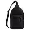 20 Zipper Adjustable Shoulder Strap Pebble Leather Crossbody Waist Bag Small Men Bags Black CY206-QBBK