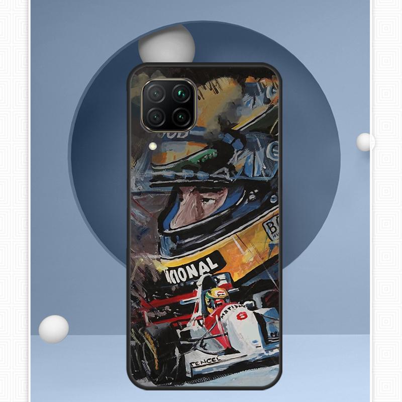 Ayrton Senna F1 For Huawei Nova Y91 Y60 Y70 Y72 Y90 Y61 12s 12i 11i 8i 10 9 SE P20 P40 Lite P30 P60 Pro Case
