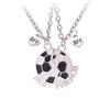 Magnetic Best Friends Football Necklace Set - Alloy Clavicle Chain for Couples