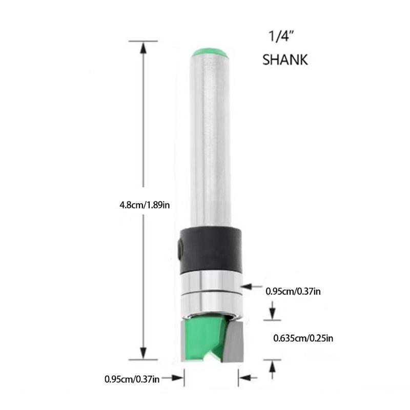 Durability Milling Cutter AntiRust Router Bit with Double Bearing for Enhances Stability Suitable for Grooving Tasks