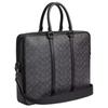 Coach 40 Zipper Closure Brand Print Coated Canvas Laptop Bag Large Size Women's Charcoal