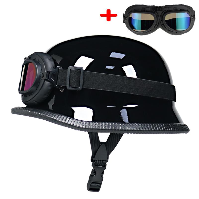 World War II German Style Motorcycle Helmet Capacetes Open Face Retro Cascos Para Moto