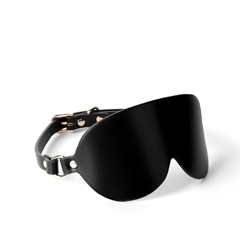 Flirtatious Leather Eye Mask: Thick Blindfold for Teasing, Light Blocking, and Sensual Play