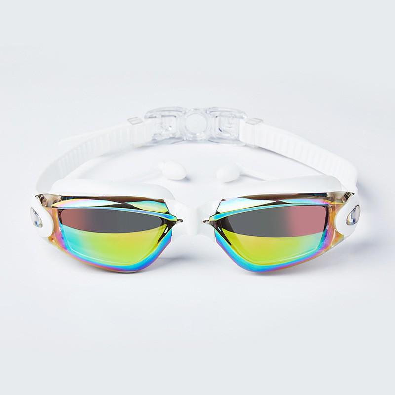 Anti-Fog Waterproof Swimming Goggles With Ear Plugs PC Lens Adults