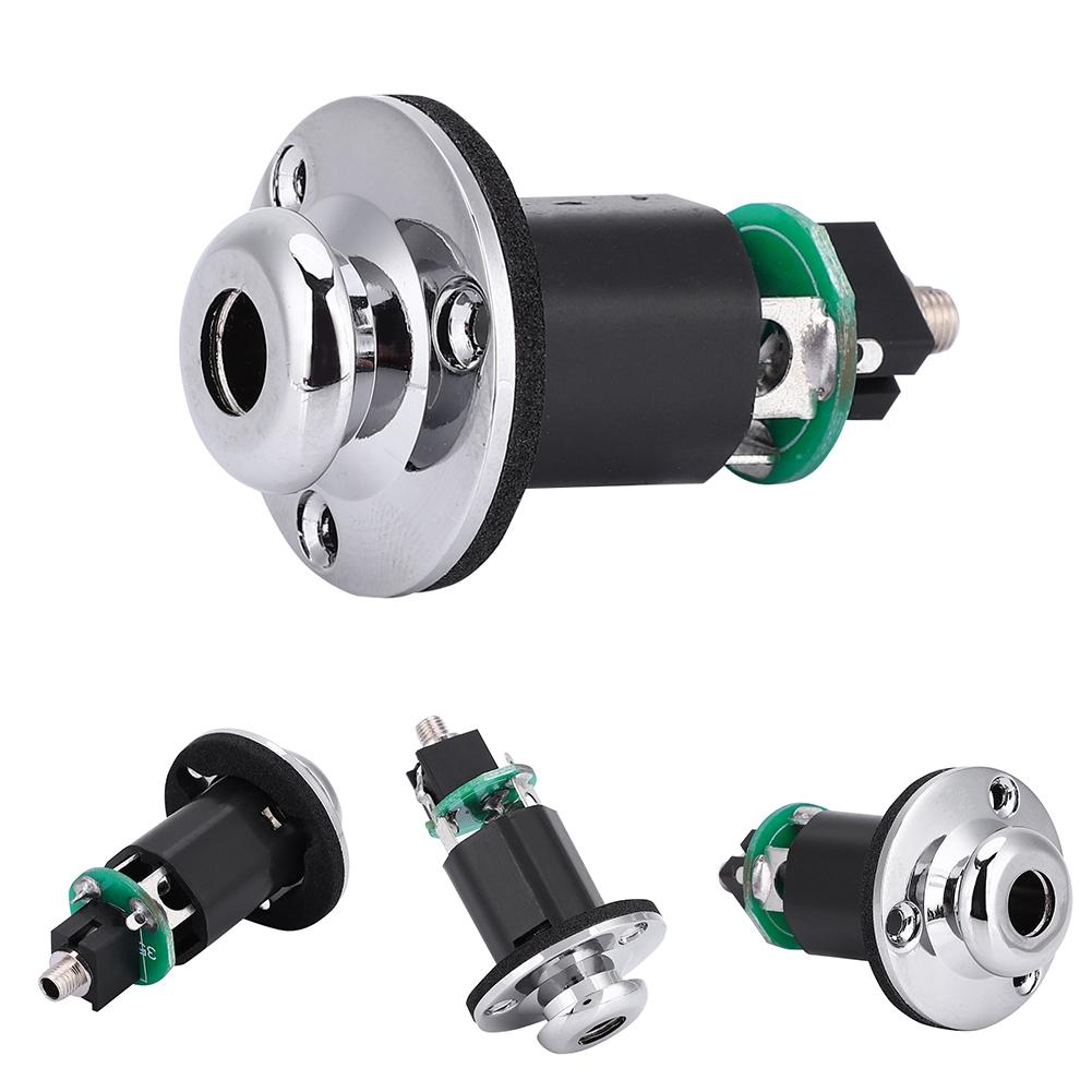 1 4 (6.35mm) Output 2.5mm Input Endpin Jack for Acoustic Guitar Built in Rod Piezo Pickup