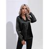 Camicia da donna primaverile e autunnale Top a maniche lunghe da pendolare con temperamento a tinta unita