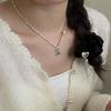 Su Chuang S925 Sterling Silver Little Bear Necklace with Freshwater Pearl - New Style Luxury Clavicle Chain