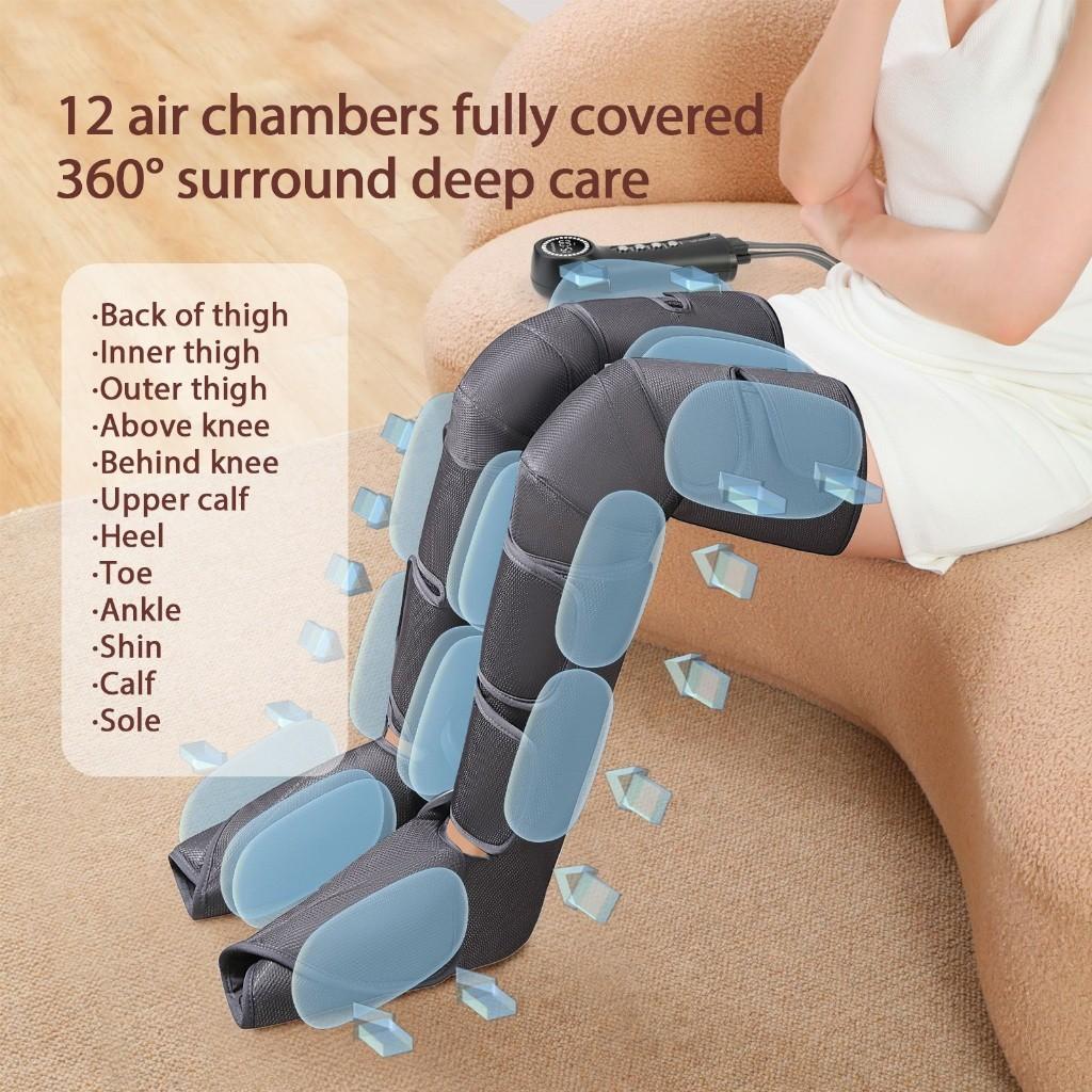 360° Coverage Electric Air Pressure Calf Massager Leg Massager Hot Compress Knee Thigh Massage Leg Beauty Instrument