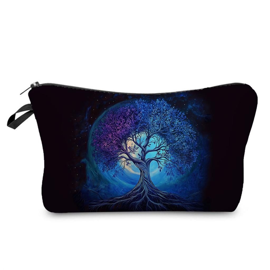 Women Tree of Life Print Cosmetic Bag Toiletries Organize Travel Storage Case 6854 KTB