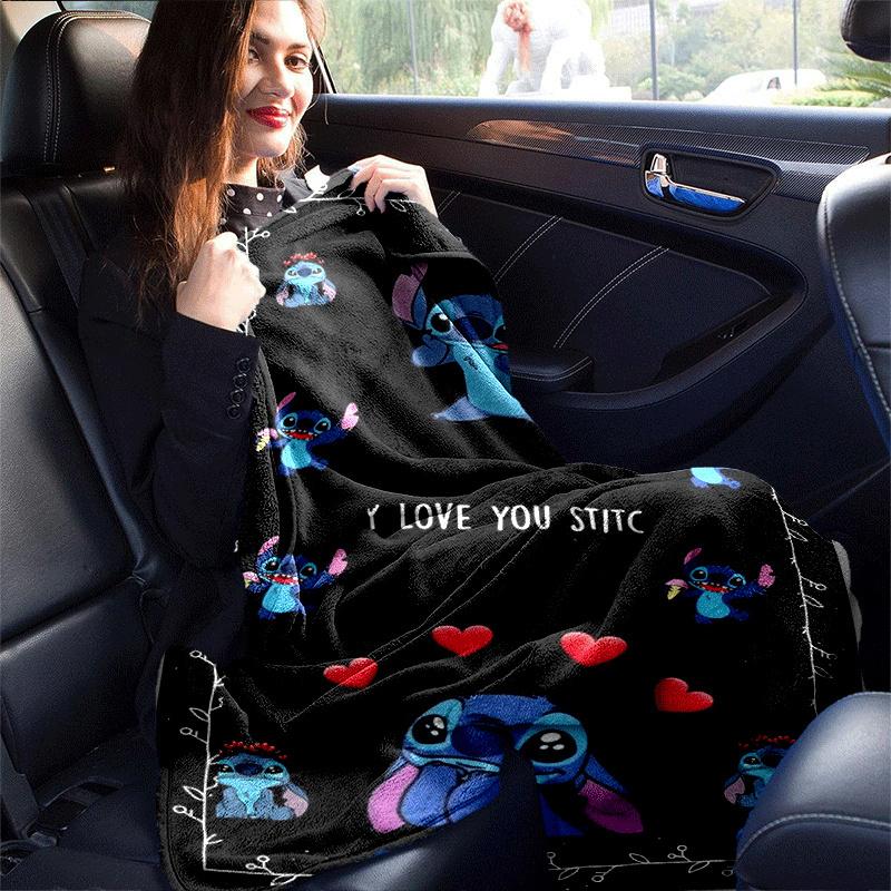 1pc Cute Stitch Printing Blanket - Soft, All-Season Throw for Living Room, Bedroom,Personalized Gift with Adorable Cartoon Design