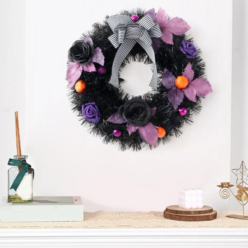 Hanging Wreath for Halloween Festivities Scary Colorful Door Garlands Accessories Party Indoor Outdoor Party Decorations