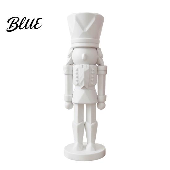 Modern Nutcracker Figure 3D Printed Soldier Statue Geometric Minimalist Figurine for Desk Luxury Home Tabletop Piece Shelf DIY Paintable Sculpture,